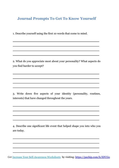 Confidence Worksheet, Emotional Journal, Journal Prompts Printable, Journal Prompts For Mental Health, Life Coaching Worksheets, Coaching Worksheets, Play Therapy Activities, Blocked Energy, Tiktok Tips