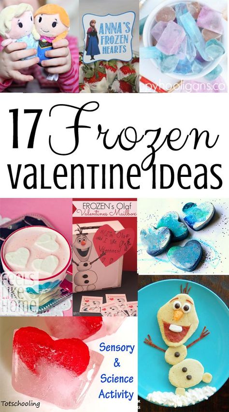 17 Frozen-inspired Valentine's Day party ideas including food, decorations, and much more - Elsa, Anna, and Olaf, too! Frozen Valentines, Craft Toddler, Frozen Free, Frozen Printables, Valentine Mailbox, Valentine's Day Crafts, Family Projects, Disney Valentines, Birthday Card Craft