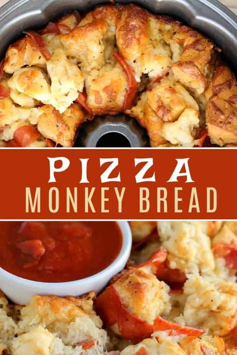 Pull Apart Recipes, Bundt Pan Recipes, Pizza Monkey Bread, Diet Pizza, Pull Apart Pizza, Pizza Vegana, Monkey Bread Recipe, Fingerfood Party, Pizza Casserole