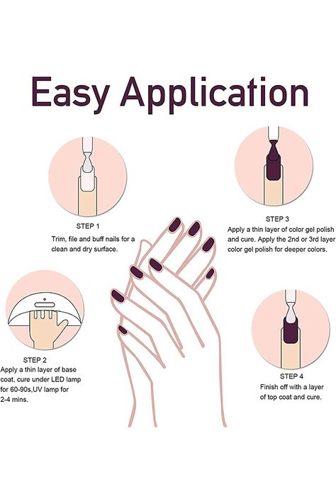 Meitawilltion Professional Manicure Salon DIY At Home UV LED Soak Off Gel Nail Polish Varnish Lavender Purple Nails Kpop, Dark Gel Nails, Nails Country, Buff Nails, Country Nails, Soak Off Gel Nails, Professional Manicure, Neon Glow, Womens Nails