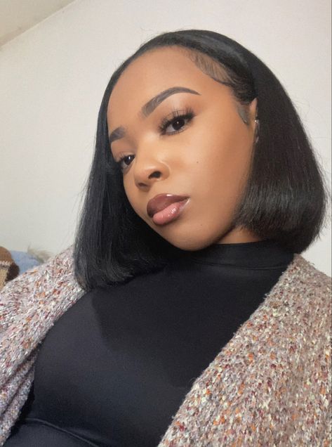 Bob On Natural Hair, Silk Press Bob, Natural Hair Bob, Pressed Natural Hair, Silk Press Natural Hair, Black Femininity, Silk Press, Natural Silk, Black Girls Hairstyles