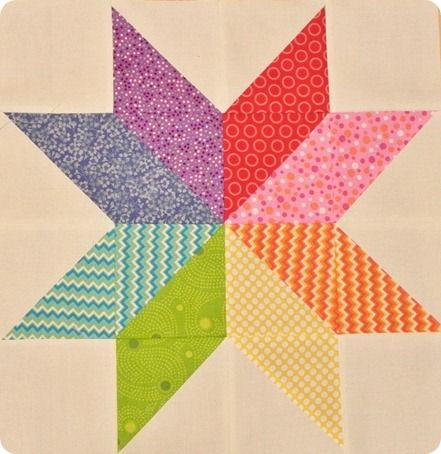 Samelia's Mum - Rainbow Star Flower Block Starflower Quilt Block, Rainbow Star, Flower Quilt, Star Quilt Blocks, Half Square Triangles, Barn Quilt, Star Flower, Free Quilting, Wire Crafts