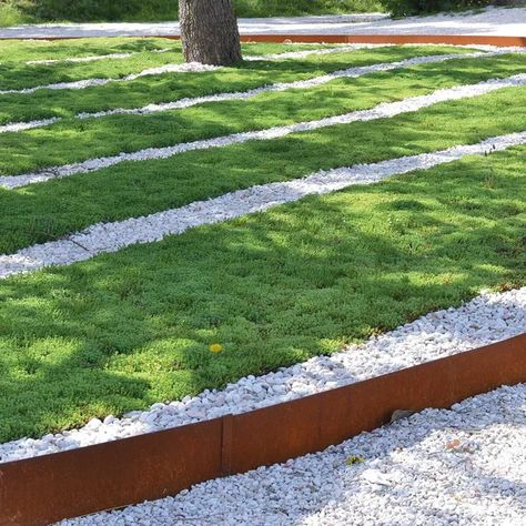 Bordura in rotolo in acciaio ALUBORD CORTEN L H5 CM L 150 x H 5 cm | Leroy Merlin Lawn Edging, Corten Steel, Outdoor Planters, Types Of Stones, Vertical Garden, Stepping Stones, Outdoor Spaces, Weather Resistant, Leroy Merlin