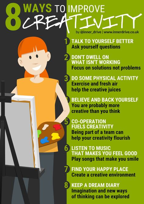 There is currently a big debate in schools as to if creativity can be taught. But is this really the case? Akin to nurturing a small flame into a large fire, it is probably more accurate to state that creativity is something that can be developed. So how can adults help do this? Improve Creativity, Self Help Skills, Effective Study Tips, Personality Development, Study Skills, Self Care Activities, Creative Thinking, Be Creative, Self Improvement Tips