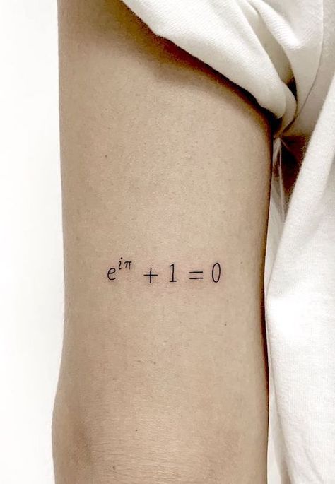 Tattoos For English Majors, Physics Tattoos Ideas, Cool Math Tattoos, Math Formula Tattoo, Tattoo For Engineers, Mathematical Tattoo Ideas, Math Inspired Tattoos, Math Equation Tattoo, Teachers Tattoo Ideas