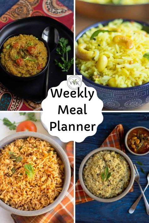 Desi Meal Prep, Indian Meal Prep, Indian Meal Planning Ideas, Indian Meal Plan Weekly Veg, Indian Meal Plan Weekly, Diet Meal Plan Vegetarian Indian, Diet Plan For Vegetarian Indian, South Indian Meal Plan Weekly, Weekly Meal Plan Indian Vegetarian