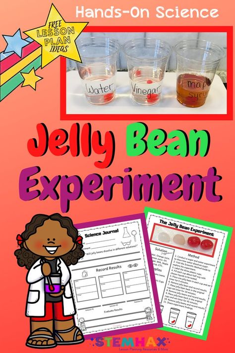 This Jelly Bean Science Experiment can be explored anytime of the year. This post has several lesson planning resources to include in your jelly bean science study. Enjoy! #science #stem #jellybeans #kids #teachers #homeschool #kindergarten #1stgrade #2ndgrade #3rdgrade #experiment Jelly Bean Activities For Preschool, Jellybean Preschool Activities, Jellybean Science Experiment, Jelly Bean Experiment Preschool, Jelly Bean Graphing Free, Bean Science Experiment, Jelly Bean Science Experiment, Science Study, Preschool Easter