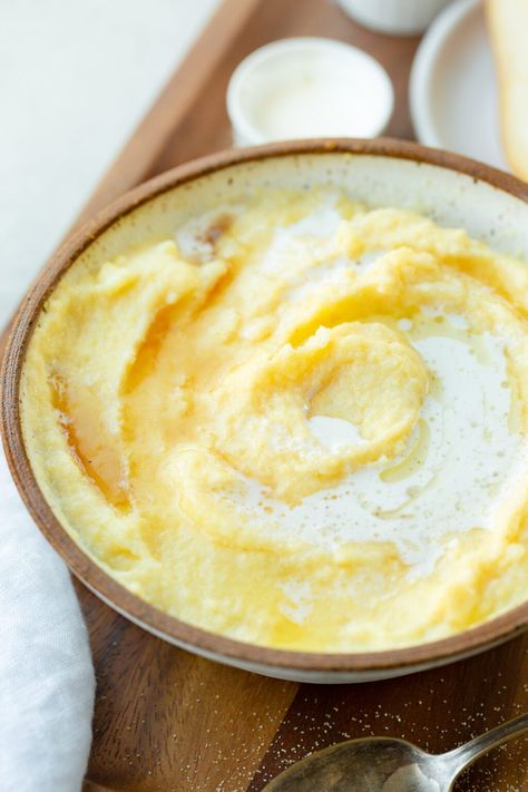 This might make me a grandma, but I love cornmeal mush! There is just something so comforting and simple about it. It is creamy, fulfilling and and warms me up from the inside out. #cornmealmush #cornmeal #mush #breakfastrecipe Corn Mush, How To Make Cornmeal, Cornmeal Mush, Cornmeal Recipes, Oh Sweet Basil, Corn Meal, Hashbrown Breakfast Casserole, Warm Breakfast, Sweet Basil