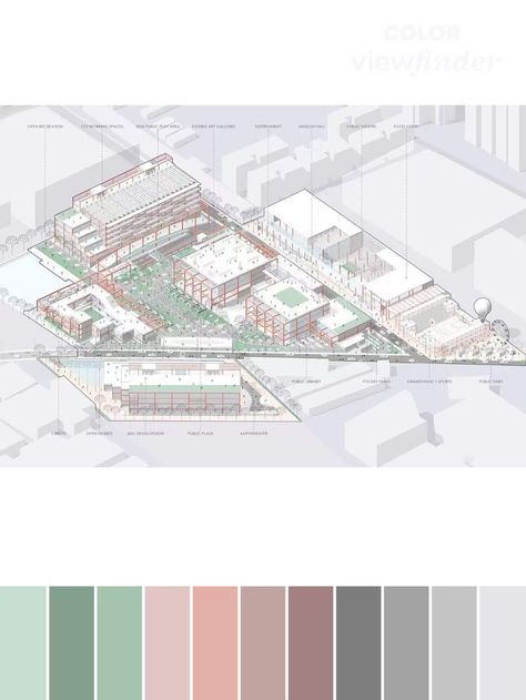 Architecture Presentation Board Color Palette, Site Plan Color Palette, Architecture Drawing Color Palette, Architecture Color Palette Presentation, Architecture Colour Palette, Architecture Palette, Architecture Color Palette, Site Analysis Architecture, Architecture Design Presentation