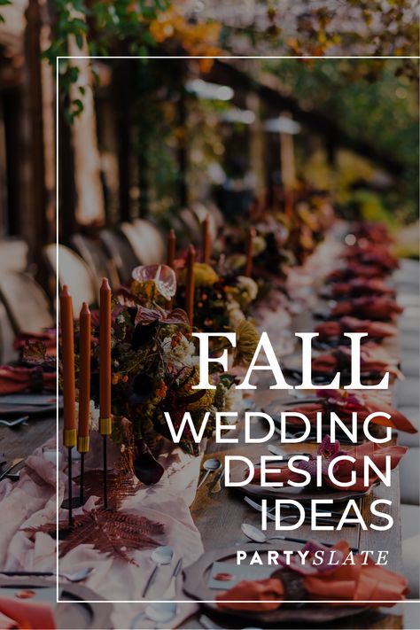 Autumn Wedding Table Runner, Fall Wedding Themes Ideas, Daytime Fall Wedding, Elegant Autumn Wedding Decor, Wedding Decoration Autumn, Unique Fall Wedding Decor, Fall Wedding Florals Centerpiece Ideas, Fall Wedding Reception Ideas Decorations, Autumn Wedding Ceremony Decor