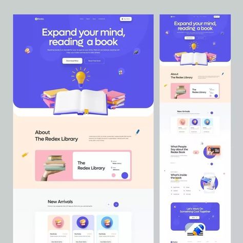 Book Store Website Design for Inspiration 😍 Book Store Website, Store Website Design, Web Design Books, Simple Website Design, Speculative Design, Reading Website, Data Visualization Design, Ui Design Website, Professional Web Design