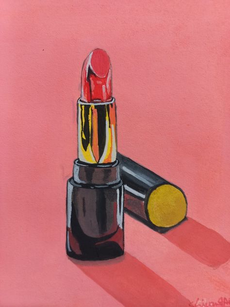 Lipstick Painting, Lipstick Stain, Art Life, Poster Colour, Painted Table, Fun Art, Disney Plus, Pretty Art, Life Art