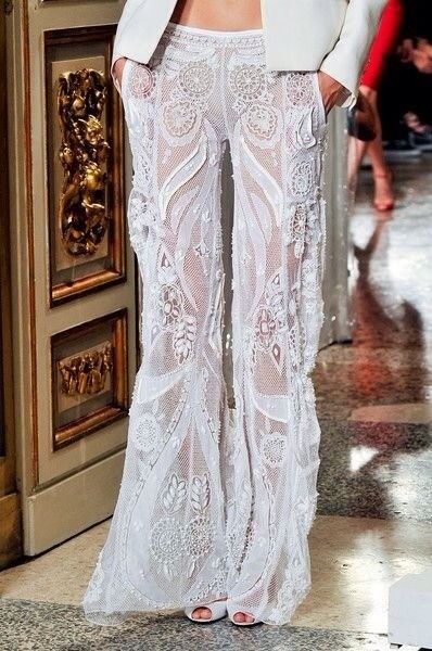 naimabarcelona: “Pucci ” Lace Trousers, Pucci Dress, Lace Pants, Mode Boho, Emilio Pucci, Looks Style, Fashion Week Spring, Fashion Killa, Sheer Lace