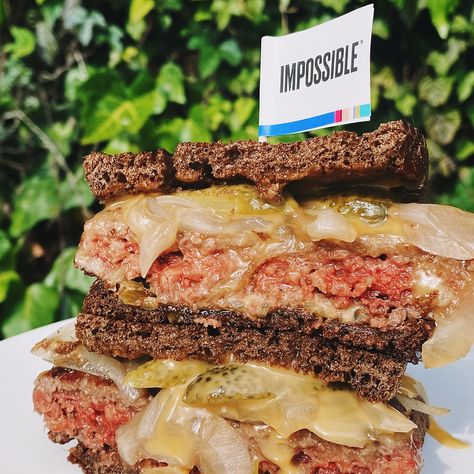 Impossible™ Patty Melt On the Grill Recipe Marble Rye Bread, Plant Based Cheese Sauce, Classic Burger Recipes, Patty Melt Recipe, Dill Pickle Slices, Homemade Cheese Sauce, Melt Recipe, Impossible Burger, Bread Soft