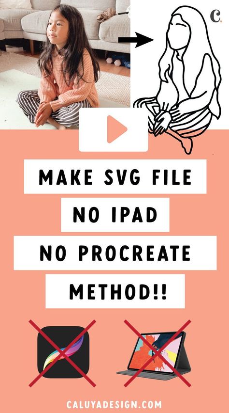 How To Draw Your Own Svg, Line Drawing From Photo Diy, How To Turn A Drawing Into An Svg, How To Make Outline Of Photo, Diy Line Art How To Make, Turn Picture Into Svg, How To Make Illustration From Photo, How To Make Line Art From Photo, Line Art Svg Free