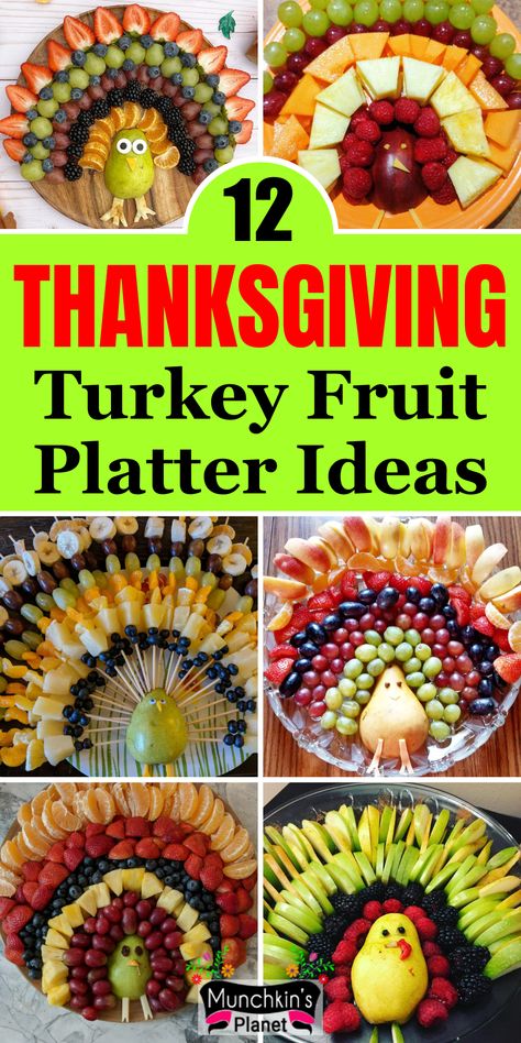 Thanksgiving Turkey Fruit Platter Ideas Turkey Fruit Platter, Turkey Fruit, Thanksgiving Appetizers Healthy, Fruit Turkey, Thanksgiving Fruit, Thanksgiving Appetizer, Shaped Fruit, Thanksgiving Snacks, Fruit Appetizers