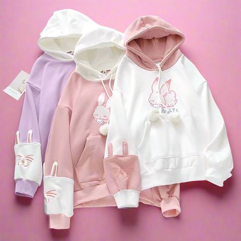 Want or Need? 💗 Kawaii Bunny Rabbit Hoodie on our shop 💖 Get yours👉Link in bio @taiku.shop . . Tags #kawaii #kawaiiaesthetic #kawaiicute #KawaiiVibes #KawaiiAddiction #KawaiiCuteness #kawaiithings #kawaiiroom #Cute #cutenessoverload #kawaiioftheday #pinkaesthetic #kawaiifashion #kawaiistyle #pastellover #pastelaesthetic #kawaiishop #kawaiipastel #cuteaesthetic #taiku #plushiesofinstagram #animal #clothes #bunny #cuddly #clothing #fluffy #cozy #fashion #fashionable Rabbit Hoodie, Kawaii Hoodie, Bunny Hoodie, Japanese Sweet, Kawaii Bunny, Kawaii Plushies, Kawaii Aesthetic, Anime Hoodie, Kawaii Shop