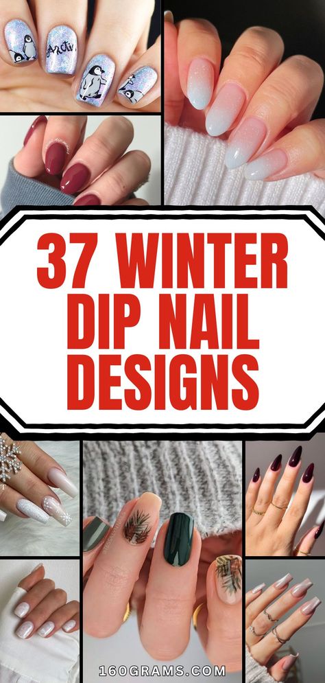 Save this pin for stunning winter nail designs that will give you all the chill vibes. Don't miss out on these trendy styles to elevate your winter look! #WinterNails #DipNailDesigns #FashionTrends Winter Nail Tip Designs, Dip Winter Nails, Dipped Nail Ideas, Winter Dip Nail Ideas, Powder Dipped Nails, Dip Nail Designs, Unique Dips, Dip Nail, Nail Shimmer