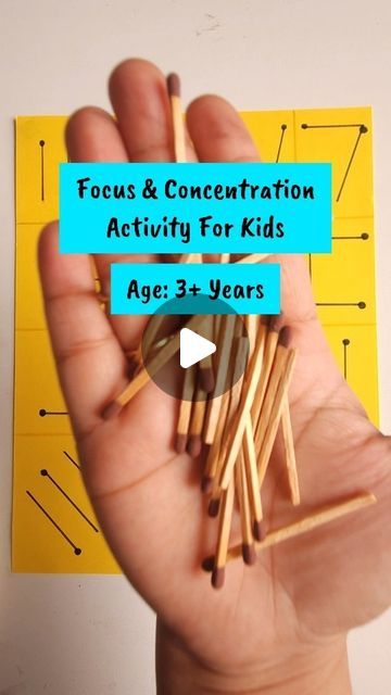 Crafts With Matchsticks, Pre Primary Activities Kindergarten, Focus Games For Kids, Cognitive Activities For School Age, Attention And Concentration Activities, Focus Activities For Kids, Maze Activities For Kids, Kids Focus Activities, Concentration Activities For Kids