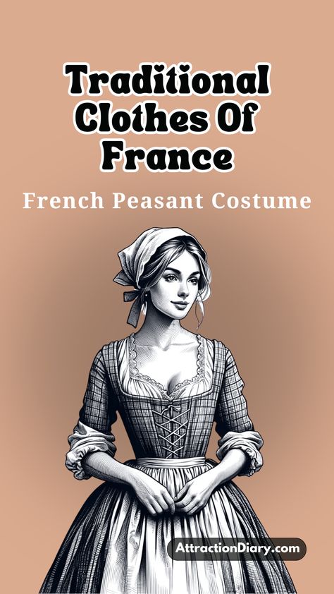 Traditional Clothes of France: The French Peasant Costume Ancient French Clothing, Traditional French Clothing Women, French Cultural Clothing, France Traditional Clothing, France Traditional Dress, French Traditional Clothing, French Traditional Dress, Traditional French Clothing, Traditional Clothing Around The World