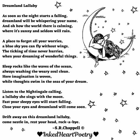 #poetry #poem #sleep #dreamland  #rest #lullaby #rhyme Rhyming Couplet, Poetry Poem, Poets, No Worries, Poetry, Love You