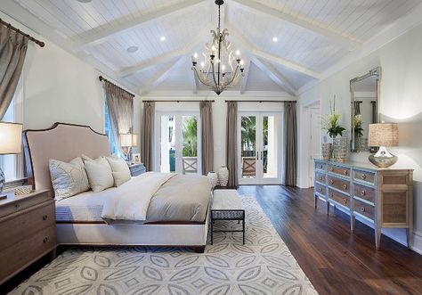 Master bedroom paint color is “Benjamin Moore Silken Pine 2144-50”. Dark Wood Floor, Transitional Bedroom Design, Neutral Bedroom Design, Design Your Bedroom, Neutral Bedrooms, Wood Bedroom Furniture, Transitional Bedroom, Sanctuary Bedroom, Dark Wood Floors