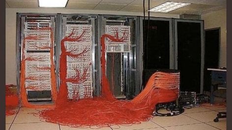 Server Room, Cogito Ergo Sum, Data Center, Ex Machina, Cable Management, Angel, Computer, Technology, Red