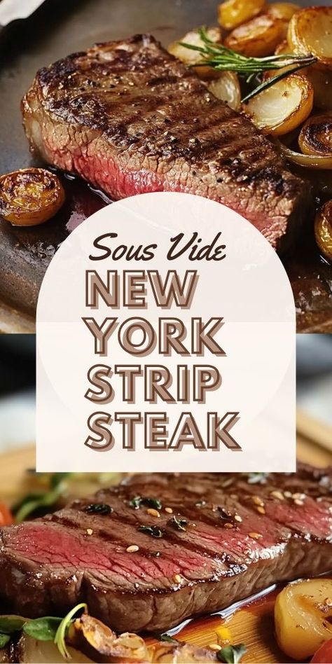 Cook a perfect Sous Vide New York Strip Steak every time with this foolproof recipe! With sous vide, you get restaurant-quality steak that's tender, juicy, and full of flavor. This is the best way to impress your guests with a perfectly cooked steak. 🍽️✨ Learn how to cook the perfect New York Strip Steak with this easy Sous Vide recipe—click for more details and save it for later! #SteakLover #SousVide #SteakDinner #DinnerIdeas #GourmetCooking #CookingTips #FoodieFavorites New York Strip Steak Recipes, Strip Steak Recipes, New York Strip Steak, Strip Steak Recipe, New York Strip, Sous Vide Recipes, Gourmet Cooking, Strip Steak, Fool Proof Recipes