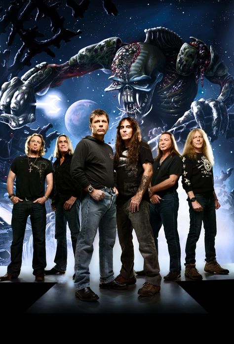 Iron Maiden's "Maiden England" Tour - Jones Beach Steve Harris, Dave Murray, Iron Maiden Band, Iron Maiden Eddie, Bruce Dickinson, Metal Fan, We Will Rock You, Rock And Roll Bands, Rock Posters