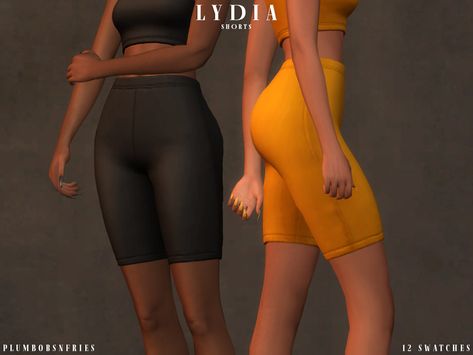 The Sims Resource - LYDIA | shorts Sims 4 Biker Shorts, Cc Clothing, Sims Mobile, Cc Clothes, Sims 5, Macy Dresses, Sims Freeplay, Bicycle Shorts, Female Shorts