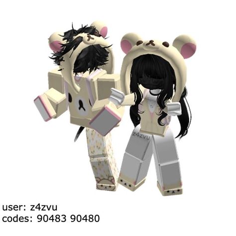 Rambut Roblox, Matching Avatars, Masc Outfit, Team X2, Outfit Ideas Emo, Roblox Matching, Hello Kitty Wallpaper Hd, Kawaii Bear, Emo Roblox Avatar