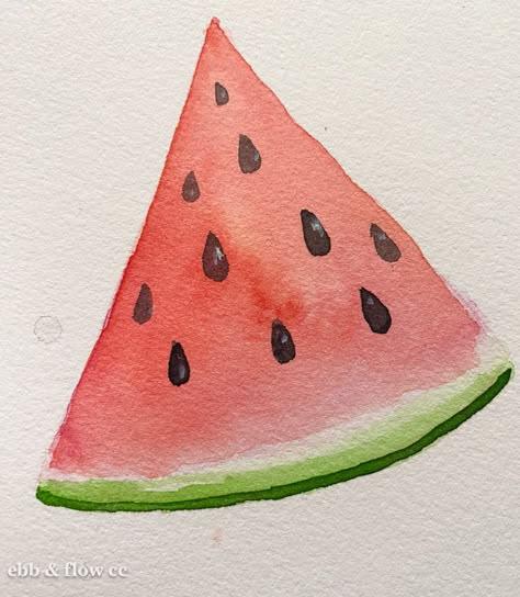 Get easy tips for painting fruit with watercolor paint. Even if you're new to painting, you can paint fruit with this simple tutorial. Cool Easy Watercolor Paintings, Art Painting Easy Simple, Drawing Ideas Easy Watercolor Painting, Watercolor Paint Ideas Easy, Simple Water Colours, Watercolor Painting Ideas Easy Simple, Watercolour Paint Ideas, Water Painting Ideas Easy, Watercolor Art For Beginners Easy