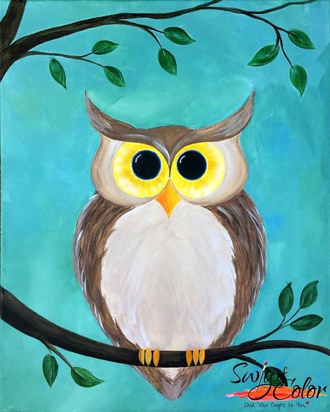 Daddy Owl branded | Swig of Color | Flickr Owl Canvas Painting Easy, Owl Canvas Painting, Owl Drawing Simple, Owl Canvas, Owls Drawing, Canvas Painting Landscape, Owl Painting, Mandala Painting, Diy Canvas Art Painting