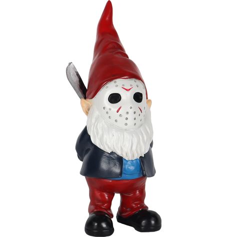 MAYIPLAY Garden Gnomes Horror Gnome Statues Outside Halloween Decorations Resin 8" Tall - Red Horror Movie Decor, Gnomes Halloween, Outside Halloween Decorations, Movie Merchandise, Movie Decor, Gnome Statues, Halloween Garden, Horror Decor, Garden Gnomes