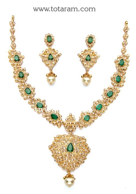 Polki necklace uncut diamond