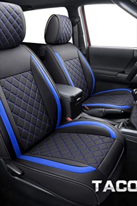 Car Seat Covers Customized Black Seat Covers, Automotive Upholstery, Leather Cushions, Rv Parts And Accessories, Cover Blue, Rv Parts, Car Cover, Paint Paint, Paint Supplies