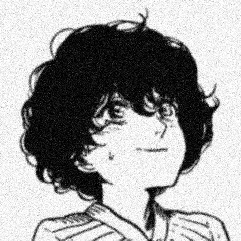 Short Curly Hair Art Drawing, Shaggy Anime Hair, Short Fluffy Hair Drawing, Short Curly Hair Drawing, Pfp Curly Hair, Anime Curly Hair, Short Hair Drawing, Messy Curly Hair, Dark Curly Hair