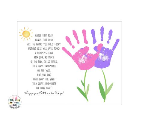 Handprint Printable, Handprint Poem, Footprint Craft, Mom Poems, Mothers Day Poems, Circle Math, Handprint Craft, Literature Circles, Handprint Art