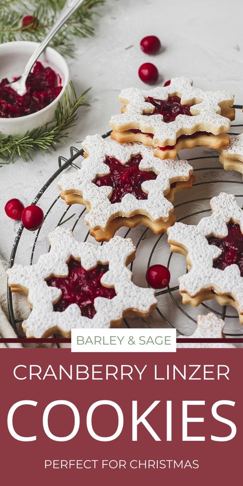 Gingerbread Linzer Cookies, Cranberry Linzer Cookies, Linzer Cookies Christmas, Cranberry Bliss Cookies, Christmas Linzer Cookies, Cranberry Cookie, Cookies 2023, Favorite Christmas Cookies, Linzer Cookies Recipe