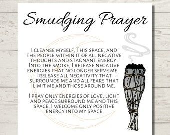 PrettyLittleRituals - Etsy Canada Sage Prayer For Self, Prayers For Sage Cleansing, Spells To Cleanse House, What To Say When Burning Sage, What To Say When Cleansing With Sage, House Cleansing Spell With Sage, Smudge Cleansing Prayers, New Year Sage Cleanse, House Cleansing Affirmation