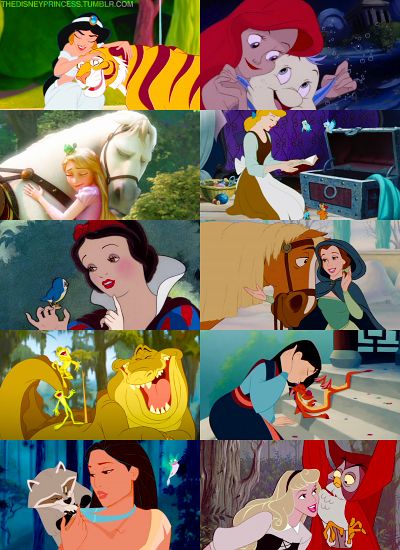 every princess has an animal sidekick Disney Princesses And Princes, All Disney Princesses, Art Disney, Disney Addict, Disney Life, Disney Lover, Disney Fun, Disney Girls, Disney And Dreamworks