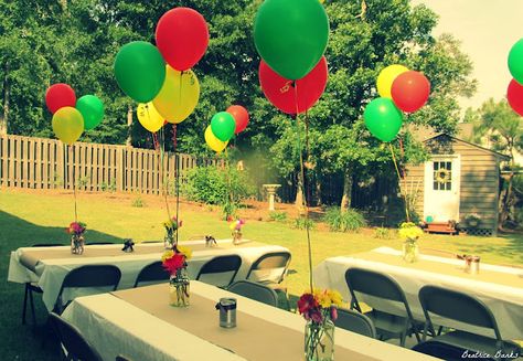 Beatrice Banks: Backyard Party Rasta Wedding, Rasta Party, Jamaican Party, Caribbean Party, Backyard Graduation Party, Outdoor Graduation Parties, Outdoor Graduation, Graduation Party Ideas, Outdoor Birthday