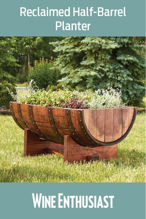 Wine Barrel Ideas, Barrel Ideas, Growing Hydrangeas, Barrel Planter, Planting Hydrangeas, Whiskey Barrel, Wine Enthusiast, Wine Barrel, Garden Crafts