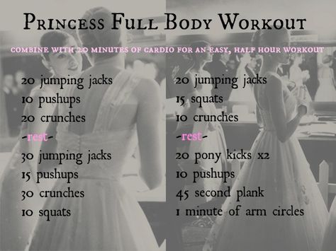 Easy and Quick Full Body Workout: Princess Method (no equipment required) Workout Princess, Princess Workout, Angel Workout, Quick Full Body Workout, Quick Full Body, Teen Workout Plan, Calorie Workout, Flexibility Dance, Hour Workout