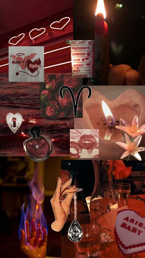 Fire red heart cake Aires lips flower candle red hand jewel heart’s aesthetic Aires Wallpaper, Aries Wallpaper