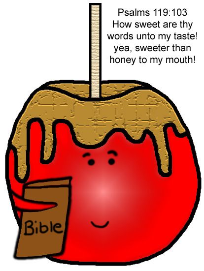 Candy Apple Sunday School Lesson (Psalms 119:103)- Comes with matching coloring page, writing paper, clipart, snack and more. Mansions In Heaven, Fall Sunday School Lessons, Halloween Sunday School, Apple Lesson Plans, Sunday School Snacks, Apple Clipart, Apple Lessons, Kids Sunday School Lessons, Church House