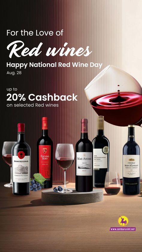 National Red Wine Day, Wine Artwork, Wine Advertising, Alcohol Facts, Wine White, Dry Wine, Drink Responsibly, Red Wines, Wine Night