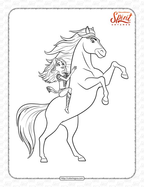 Free Spirit Untamed Pdf Coloring Book Lucky Prescott, Animation Dreamworks, Spirit Birthday, Spirit Untamed, Horse Spirit, Realistic Mermaid, Spirit Stallion, School Age Activities, Spirit Horse