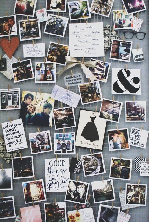 DIY Moodboard | http://theanastasiaco.com/diy-inspiration-mood-board/ How To Decorate Pin Board, Photo Pin Board, Pantone Cards, Picture Displays, Hello Giggles, Mood Inspiration, Moodboard Collage, Wall Office, Moodboard Inspiration