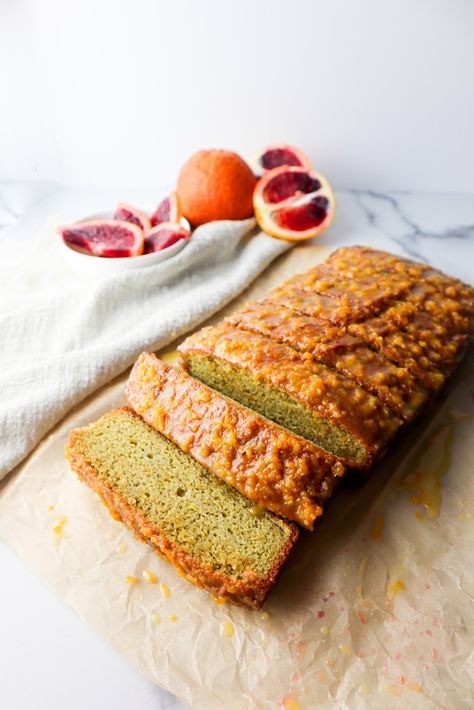 Orange Bread Recipe, Poppy Seed Bread, Orange Bread, Affordable Recipes, Lemon Poppyseed Bread, Orange Frosting, Flour Substitute, Flax Egg, Lemon Poppyseed